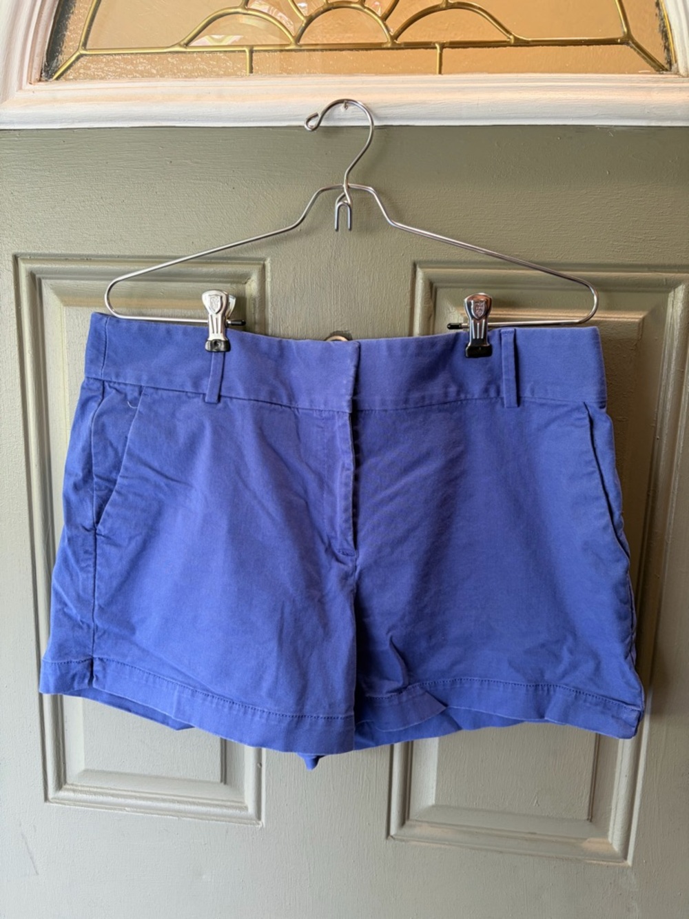 LOFT Royal Blue High-Waist Chino Shorts